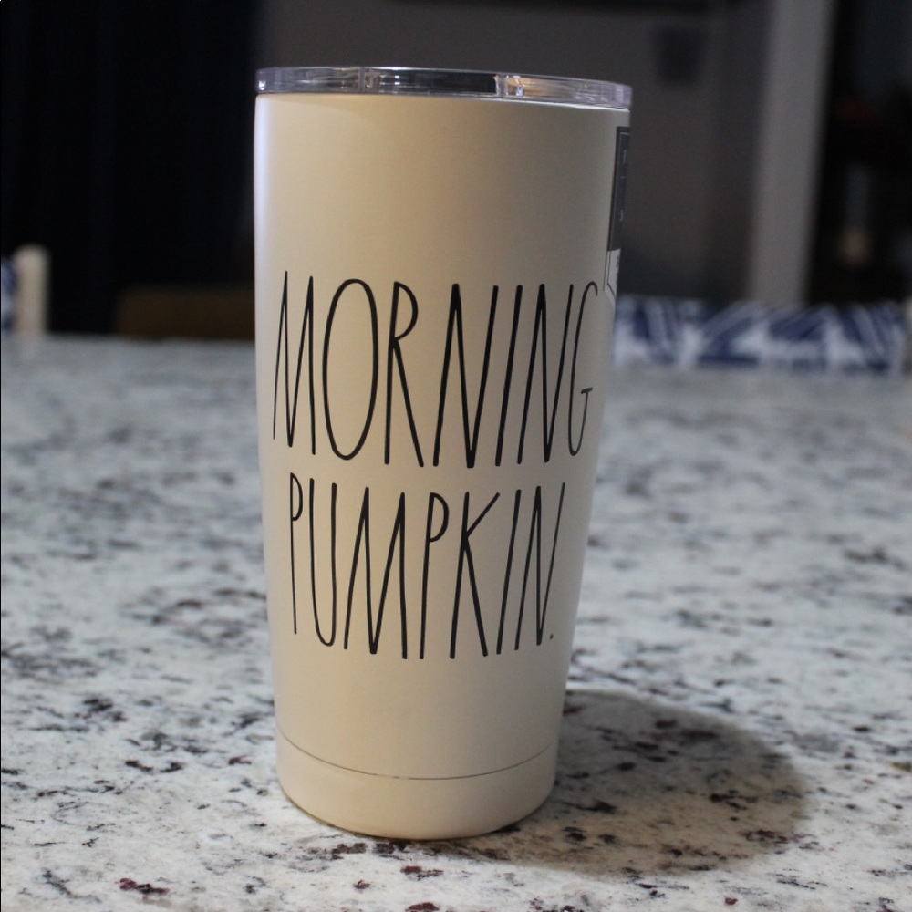 Rae Dunn MORNING PUMPKIN Steel Tumbler
